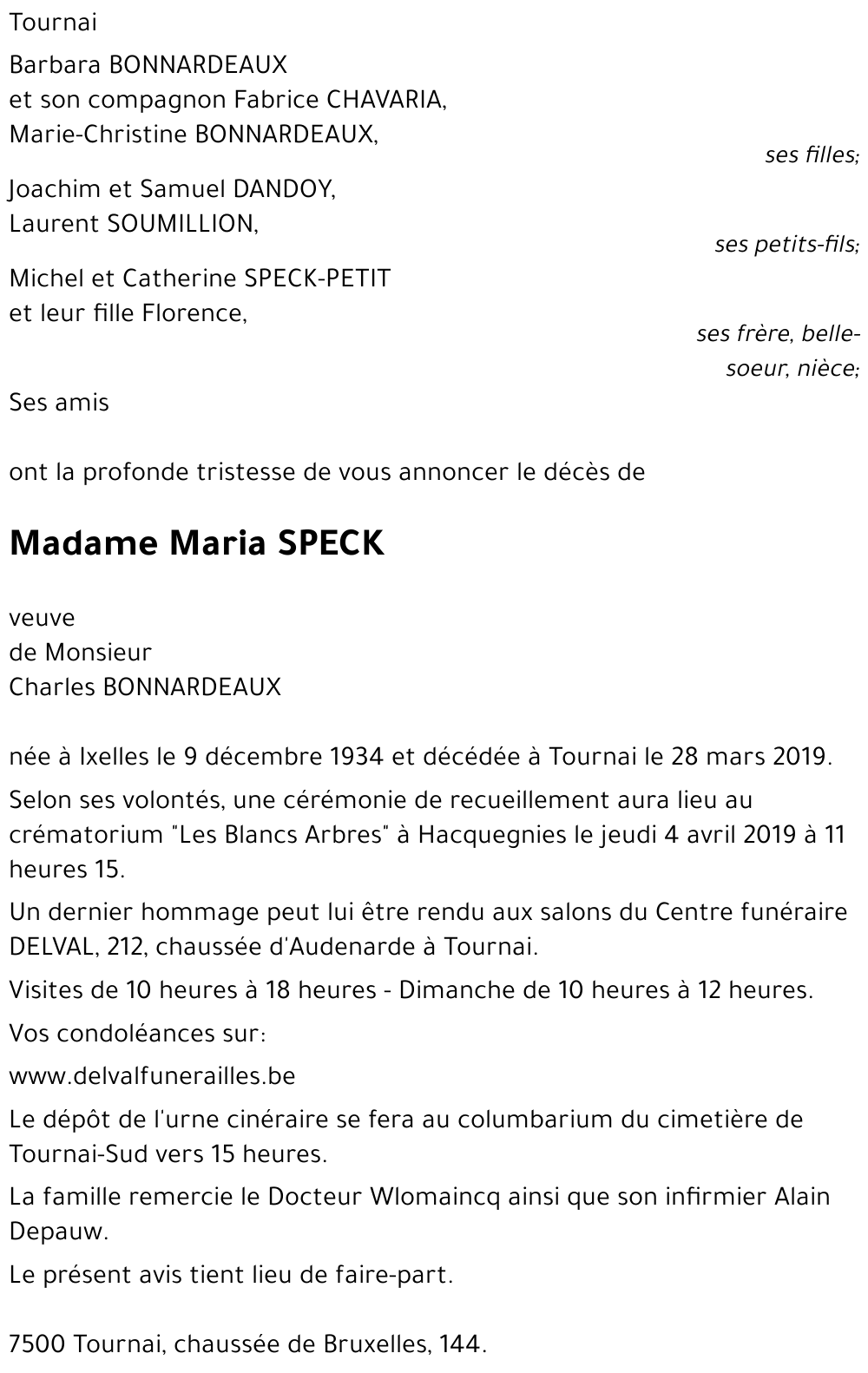 Maria SPECK