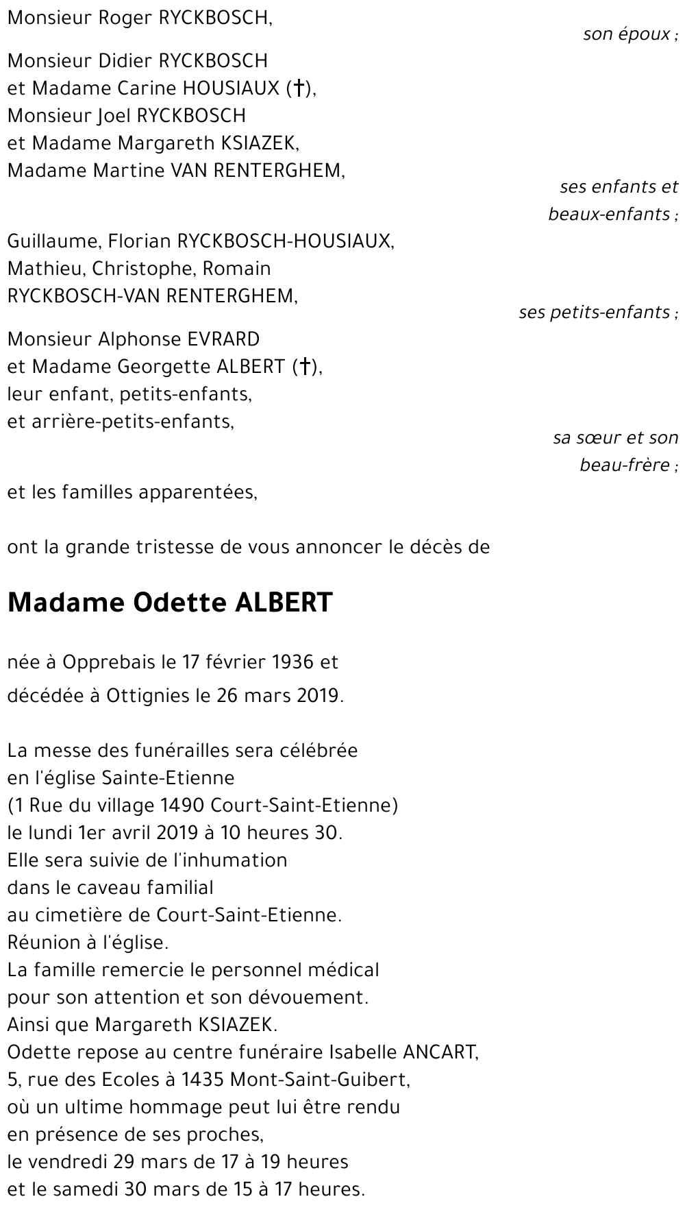 Odette ALBERT