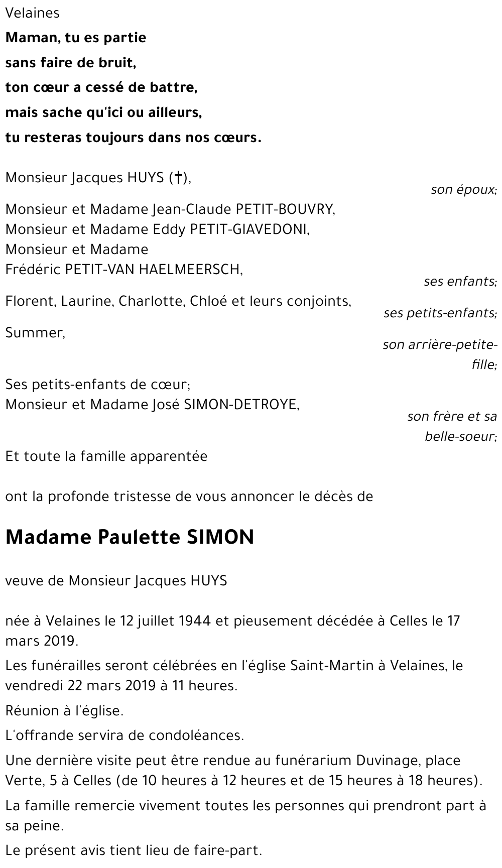 Paulette SIMON