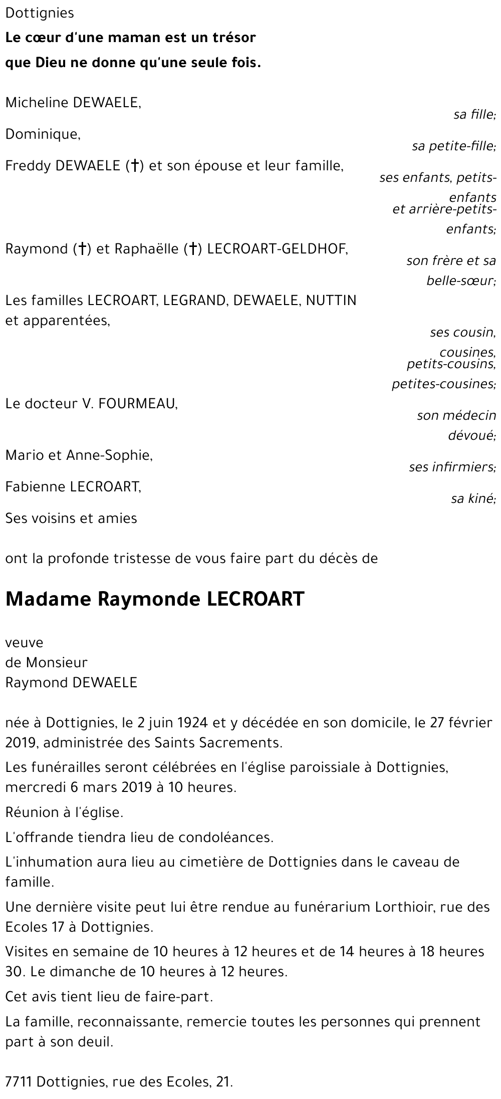 Raymonde LECROART