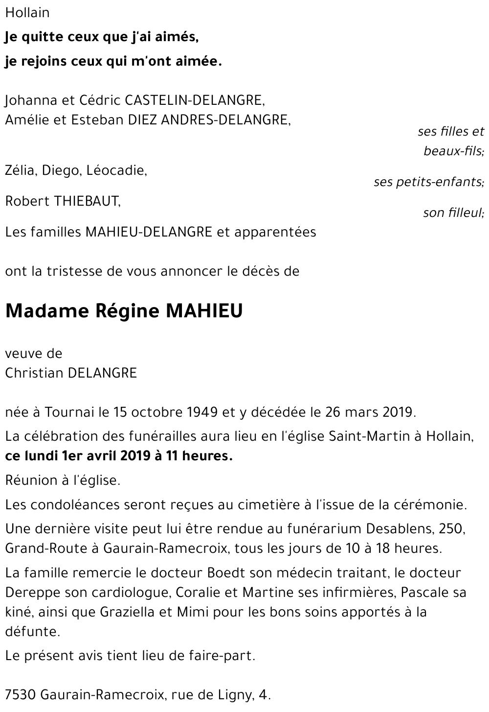 Régine MAHIEU