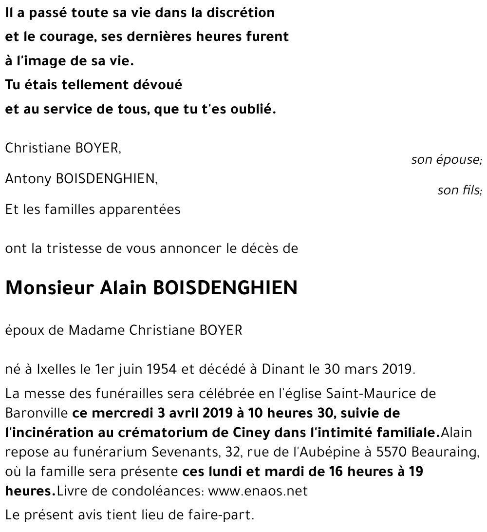 Alain BOISDENGHIEN