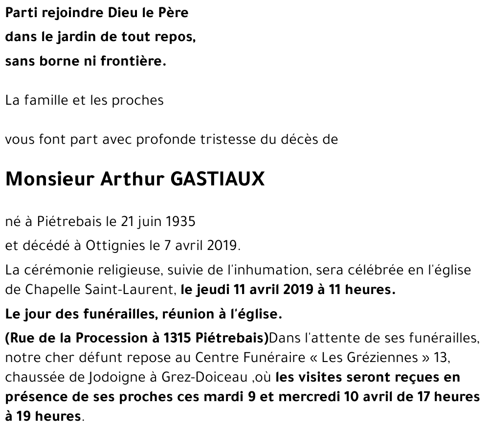 Arthur GASTIAUX