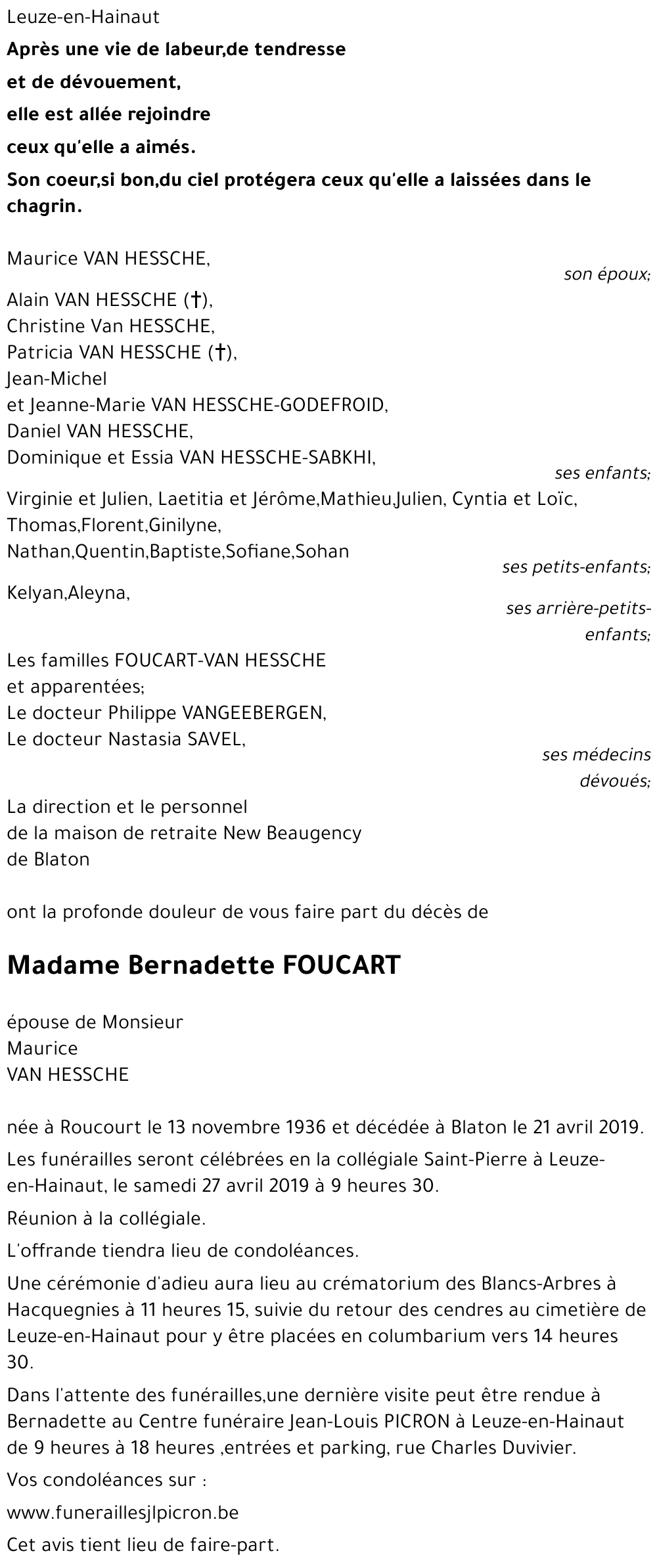 Bernadette FOUCART