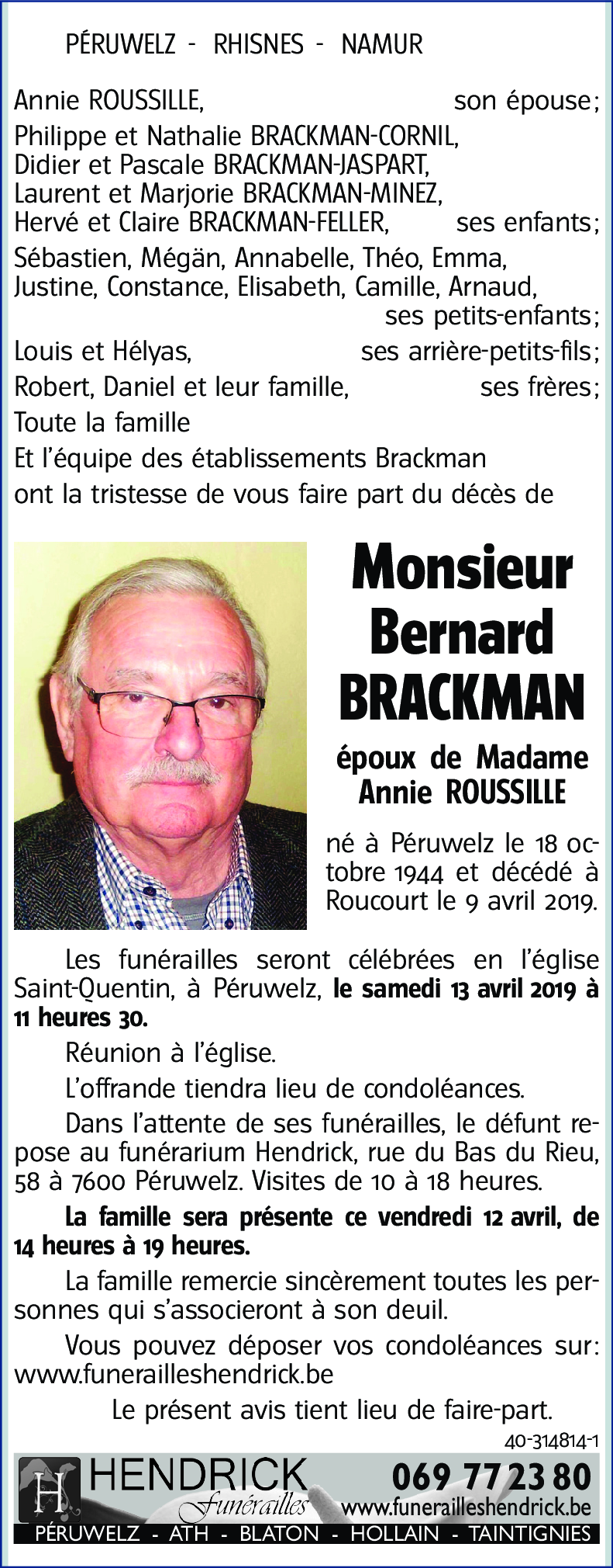 Bernard BRACKMAN