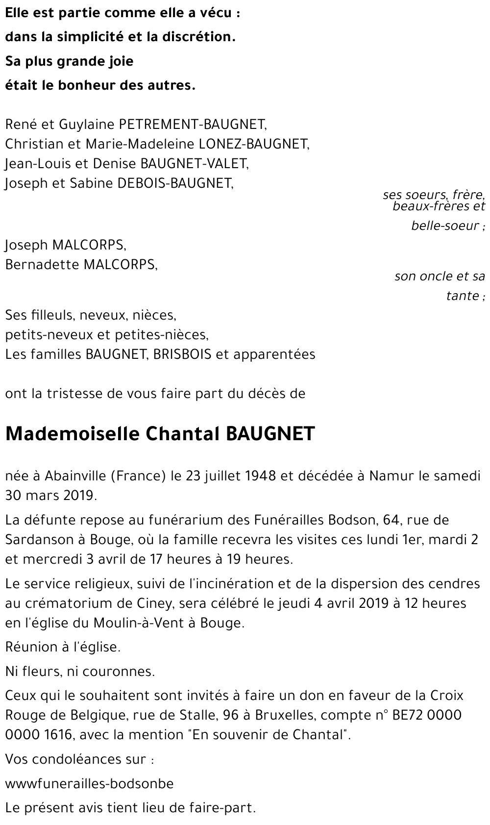 Chantal BAUGNET