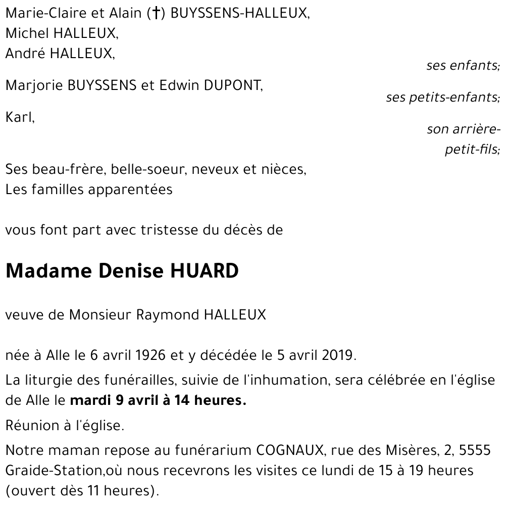 Denise HUARD
