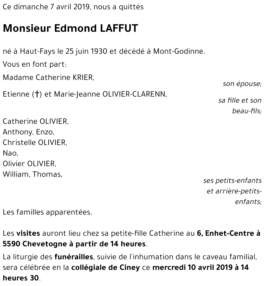 Edmond LAFFUT