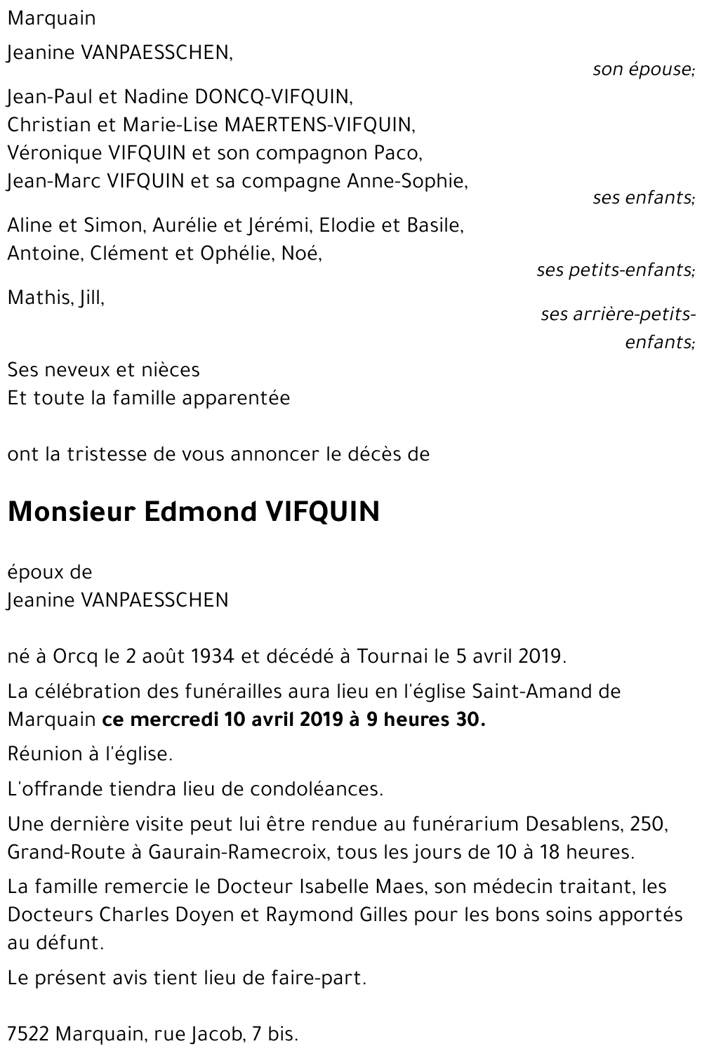 Edmond VIFQUIN