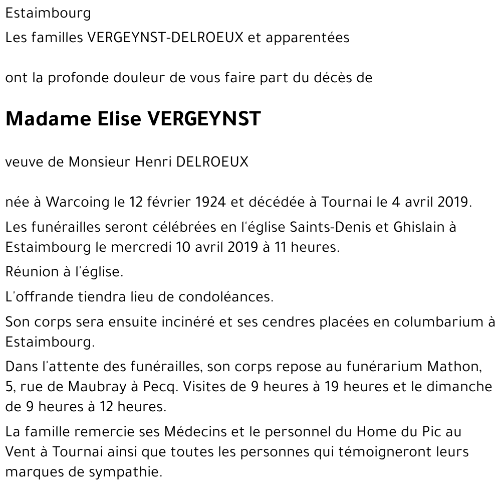 Elise VERGEYNST