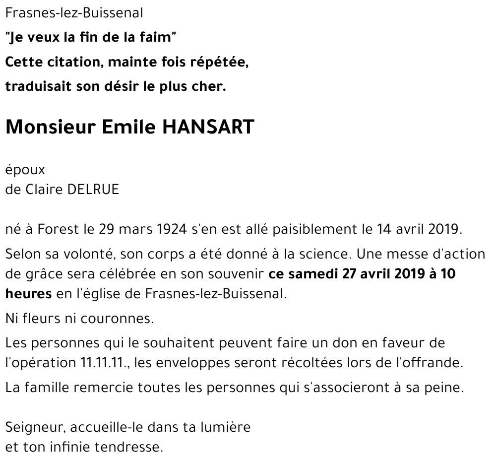 Emile HANSART