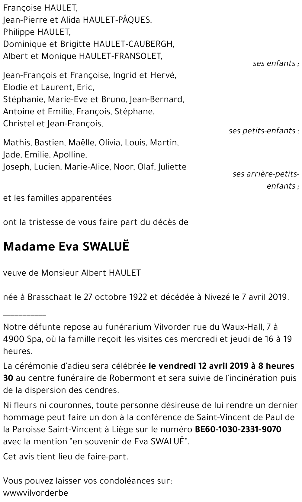 Eva SWALUË