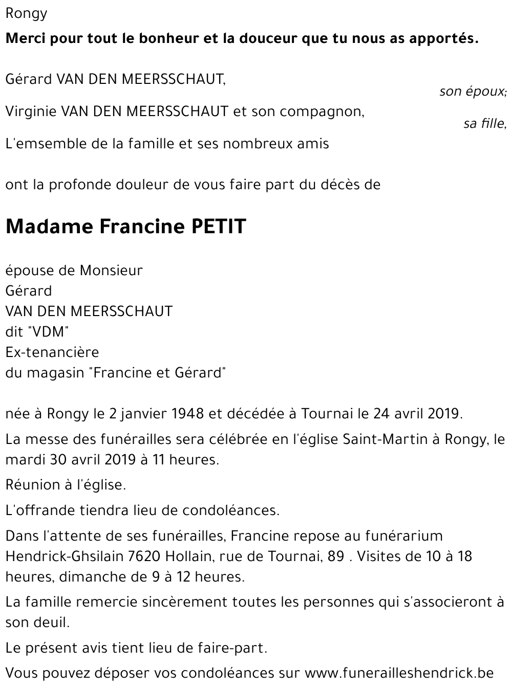 Francine PETIT