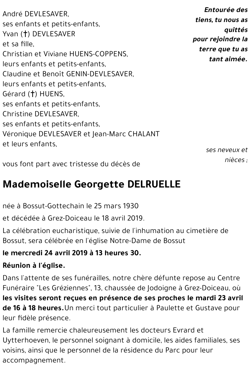 Georgette DELRUELLE