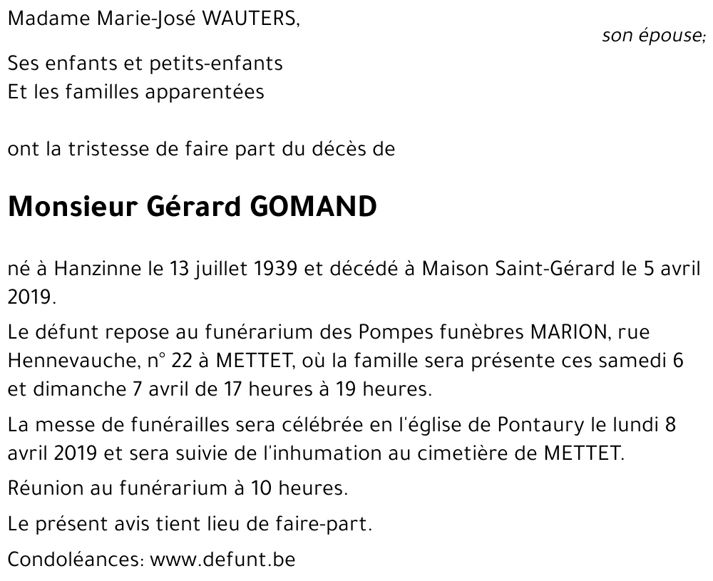 Gérard GOMAND