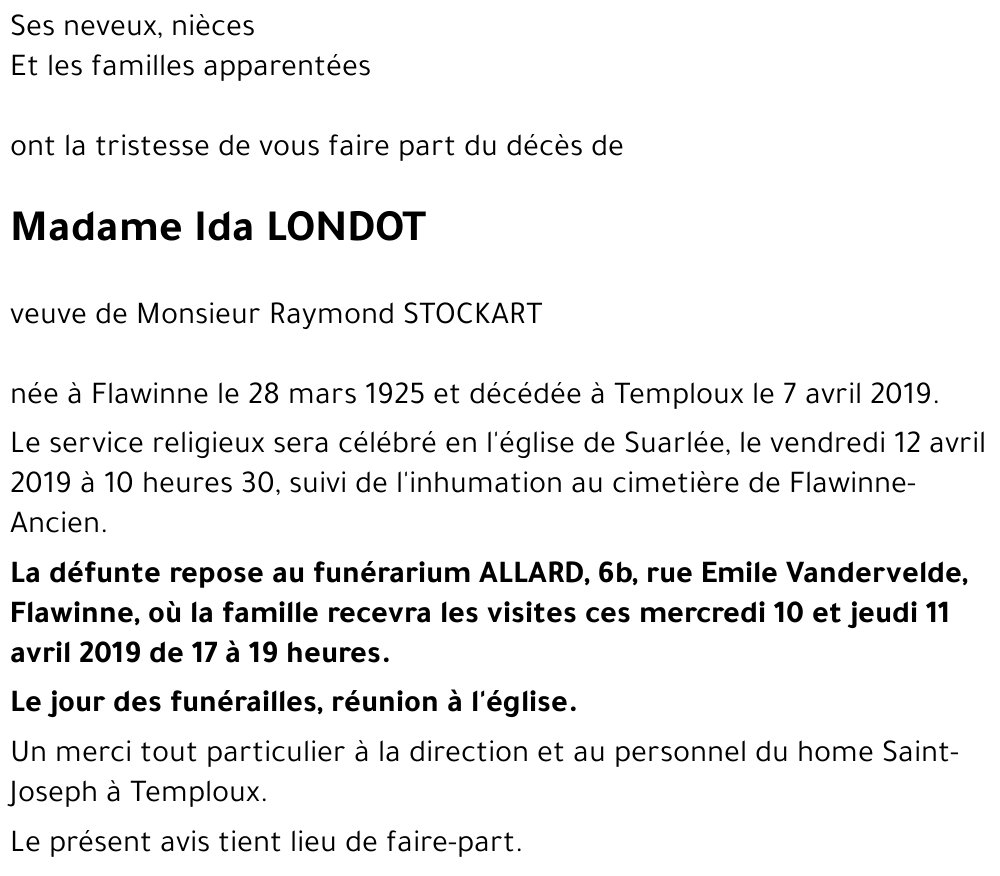 Ida LONDOT