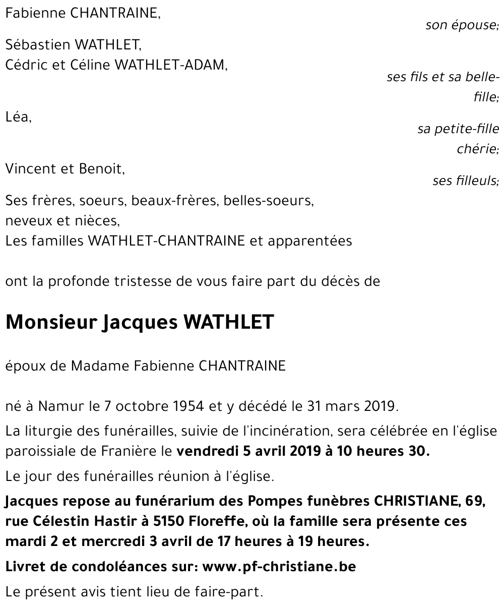 Jacques WATHLET