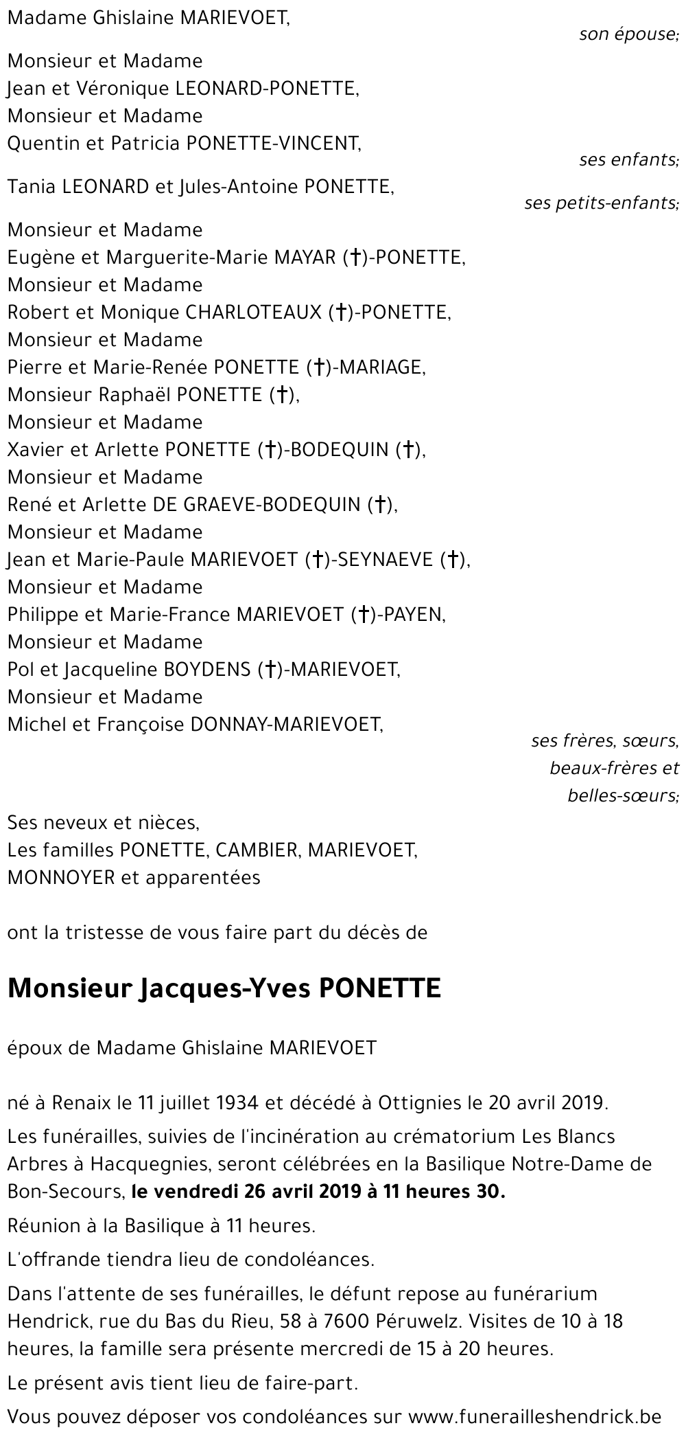 Jacques-Yves PONETTE