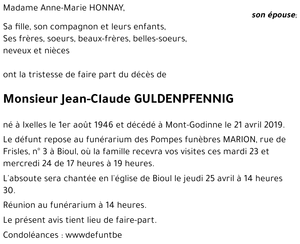 Jean-Claude GULDENPFENNIG