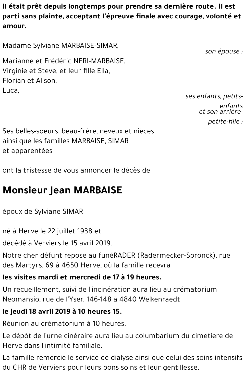 Jean MARBAISE