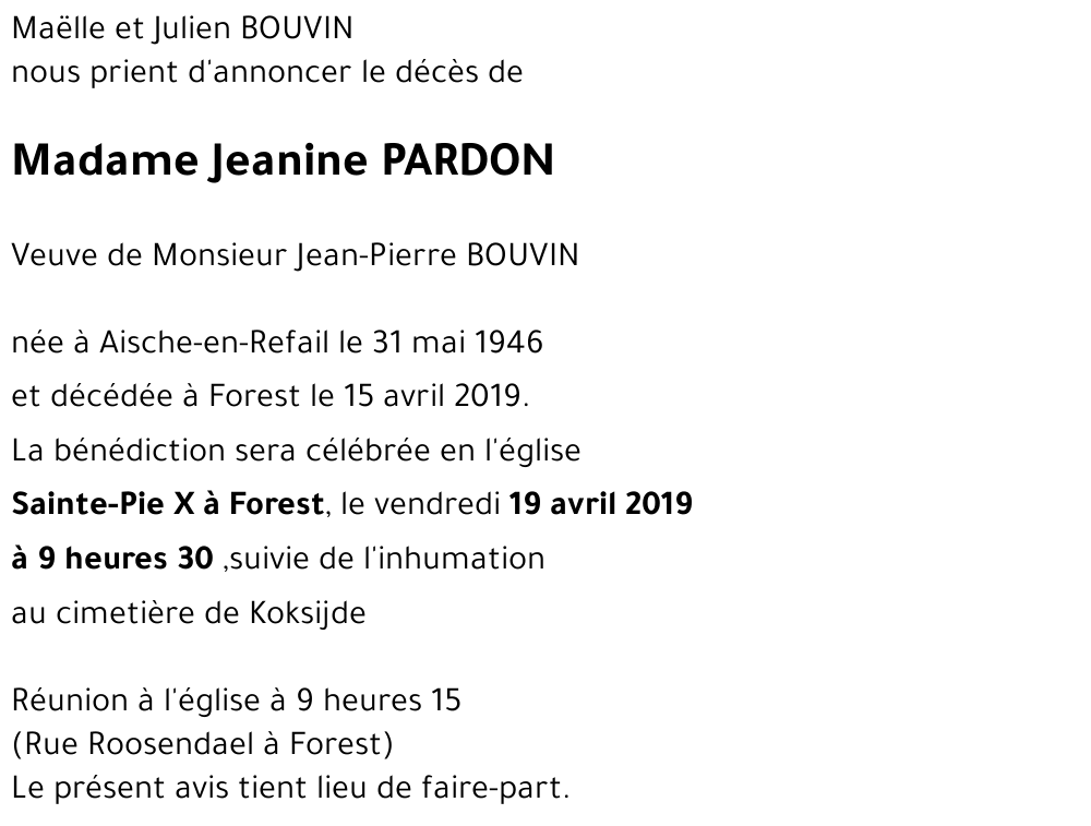 Jeanine PARDON