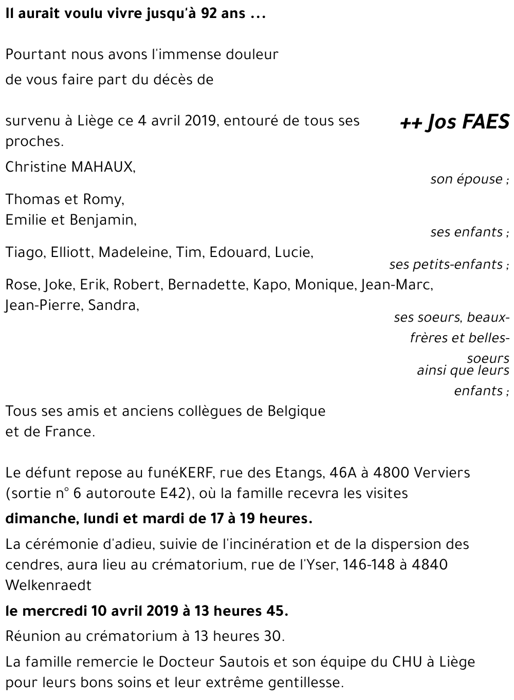 Jos FAES