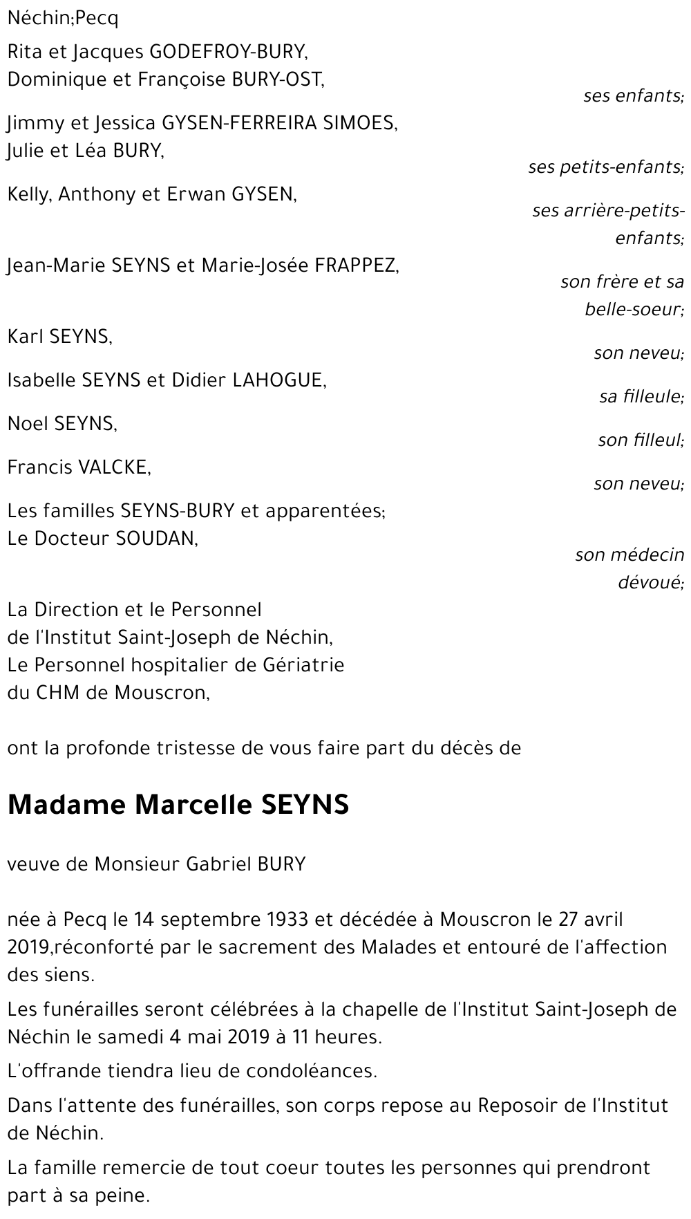 Marcelle SEYNS