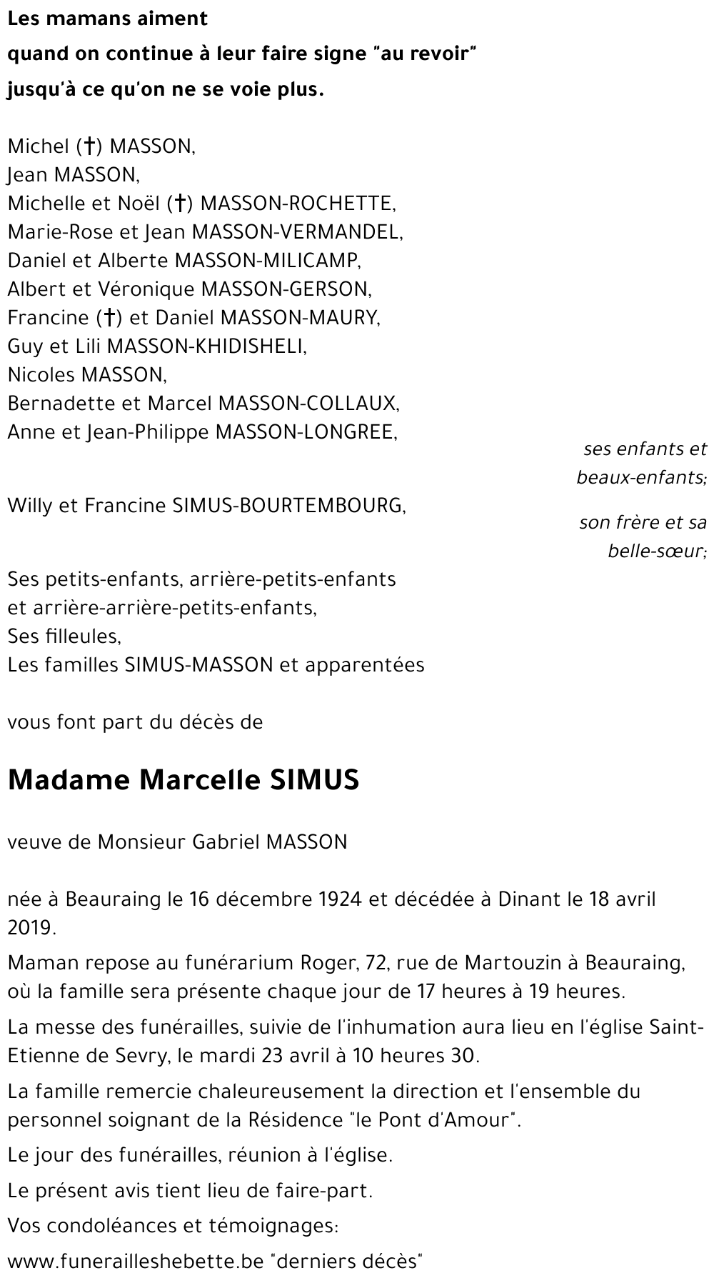 Marcelle SIMUS