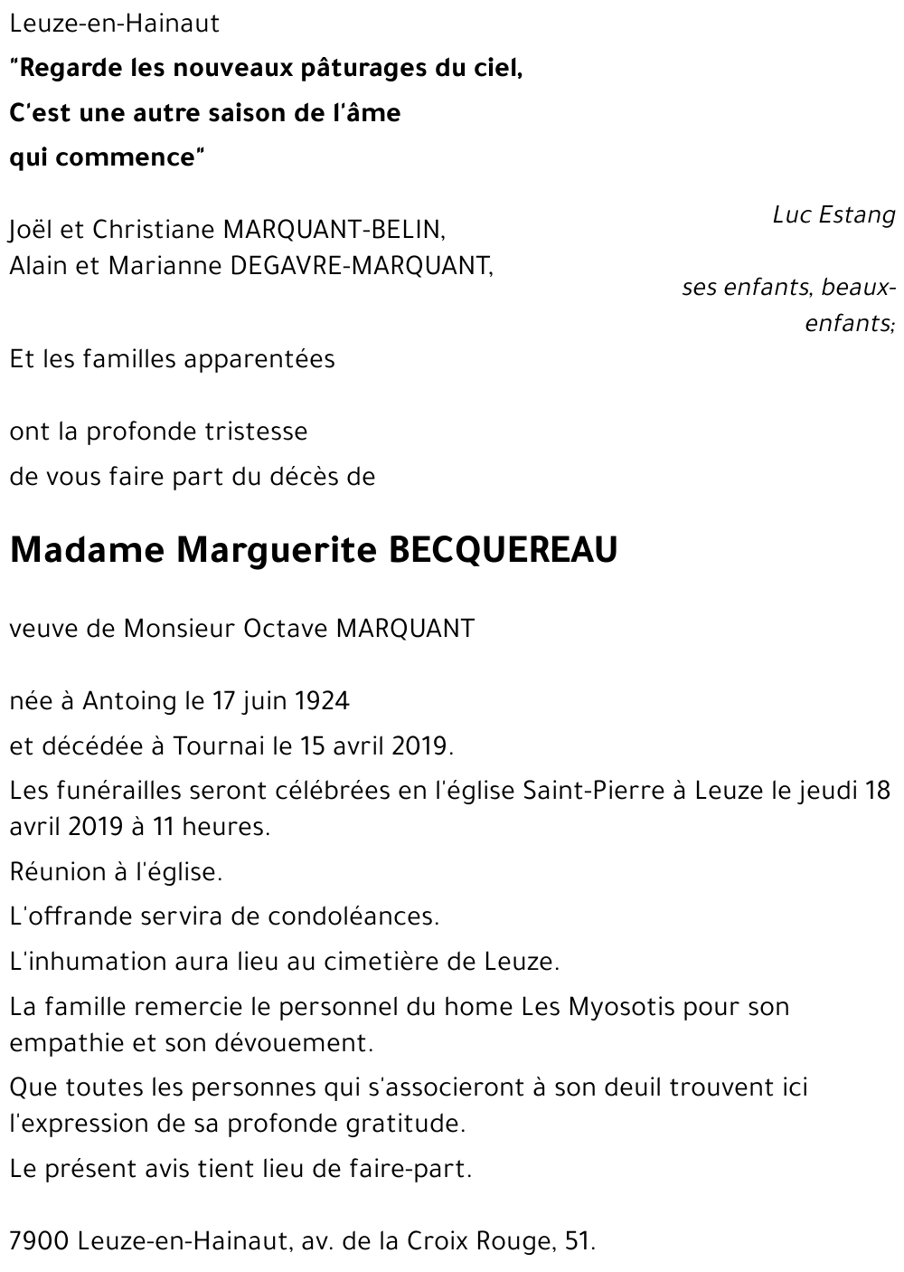 Marguerite BECQUEREAU