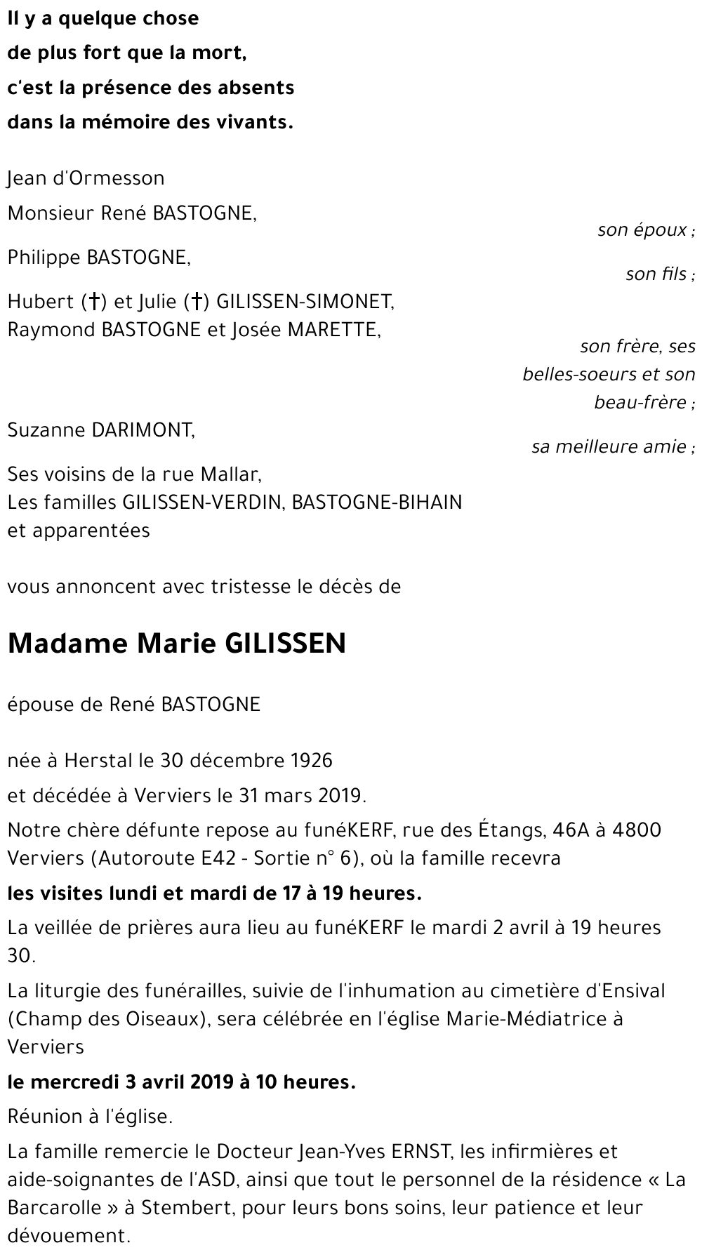 Marie GILISSEN