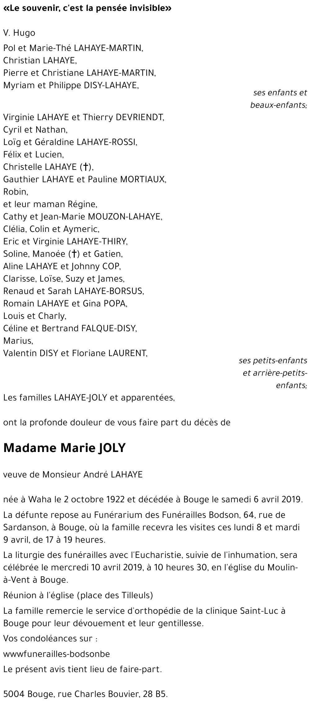 Marie JOLY