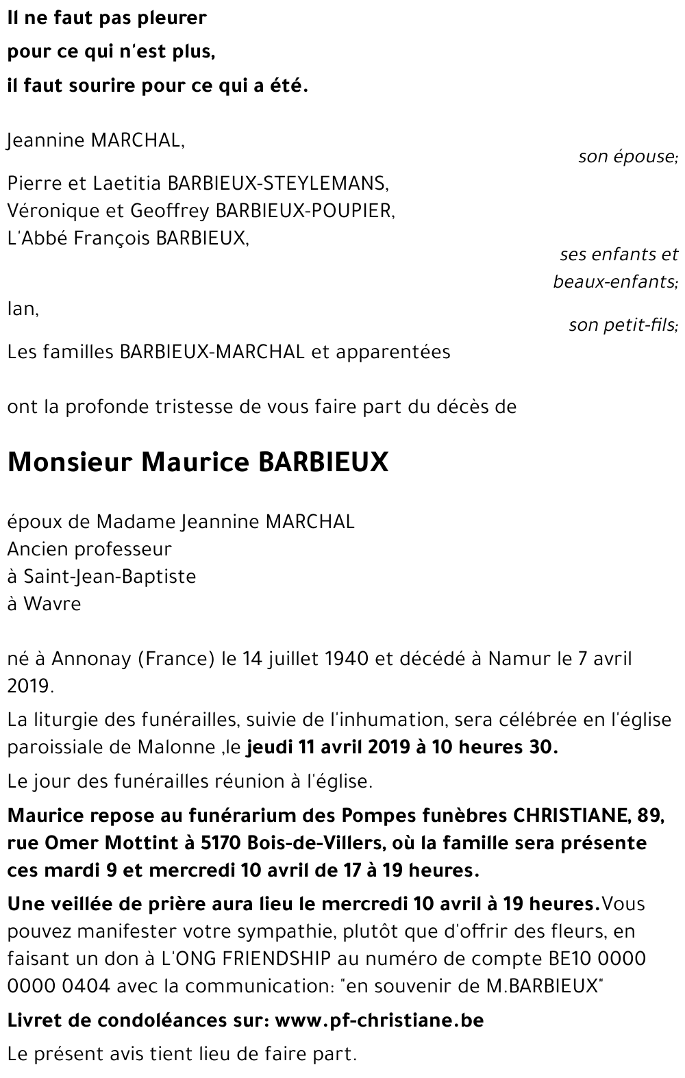 Maurice BARBIEUX