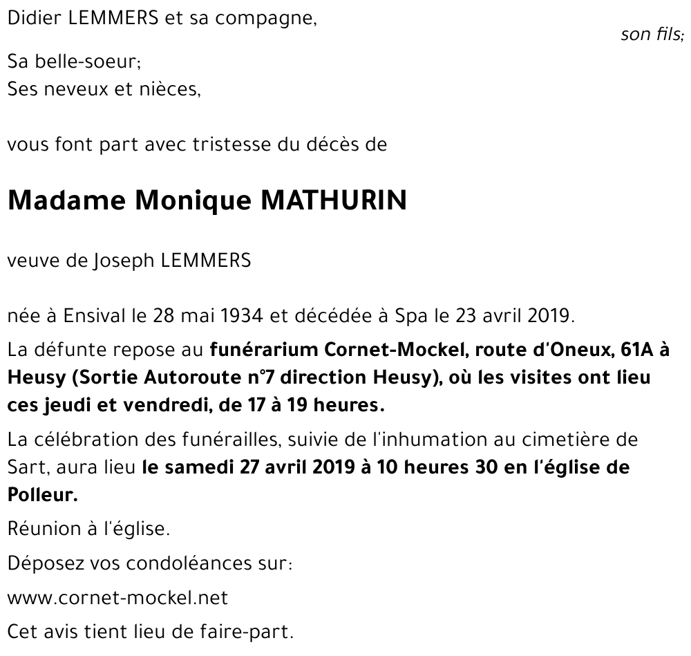 Monique MATHURIN