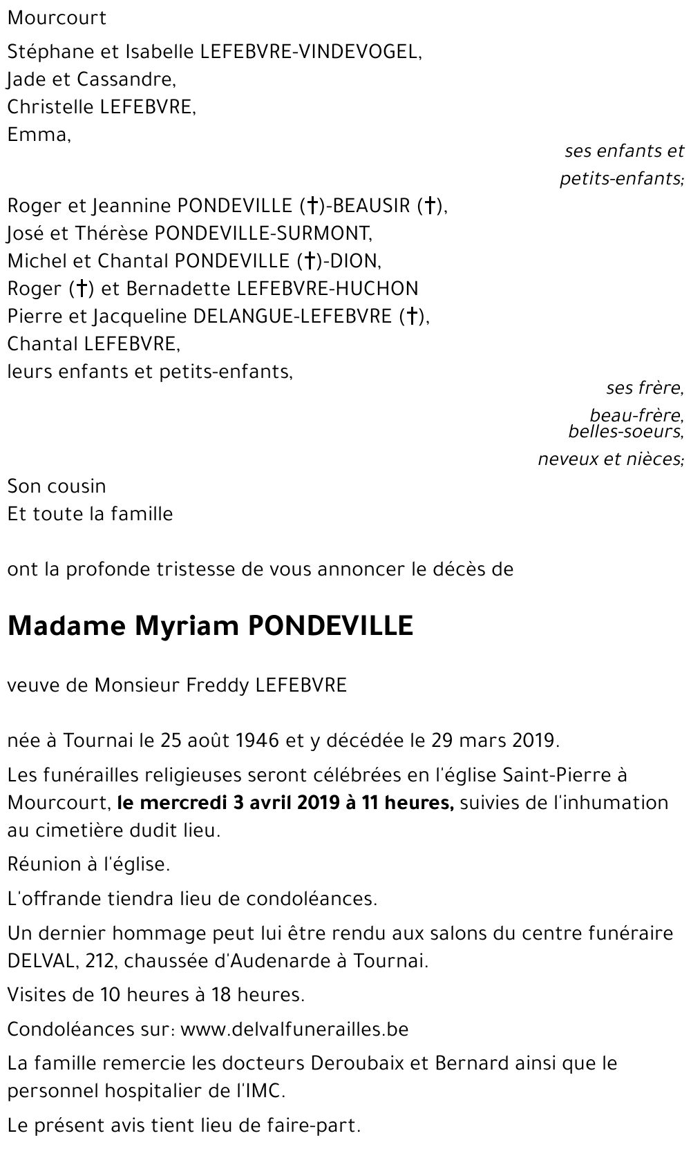 Myriam PONDEVILLE