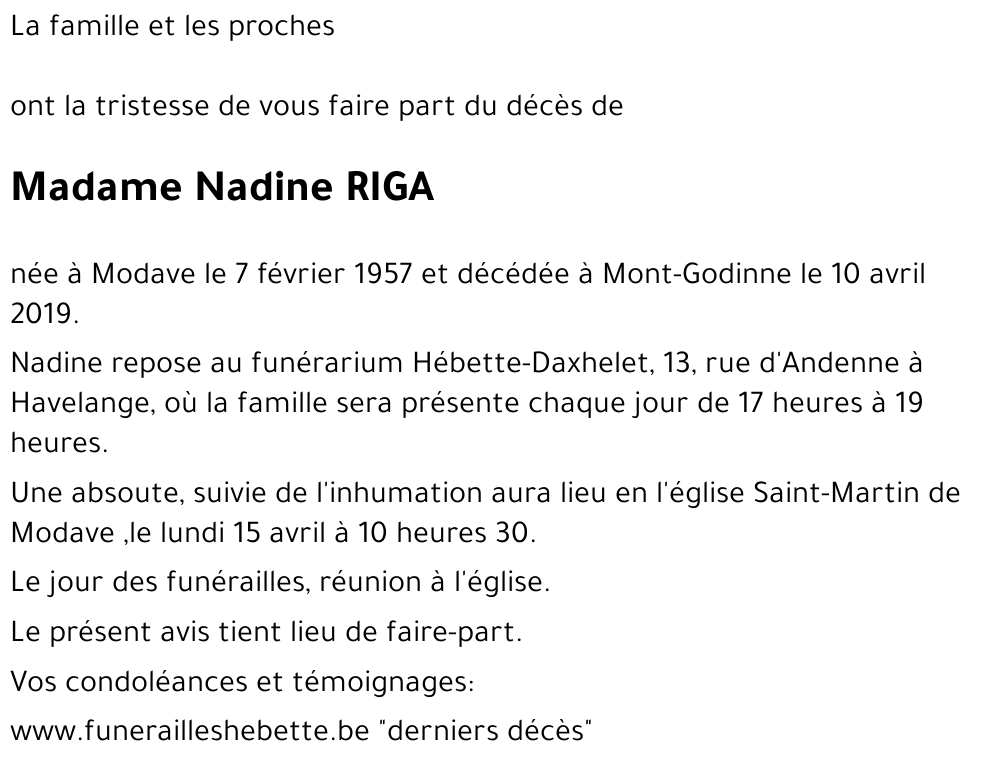 Nadine RIGA