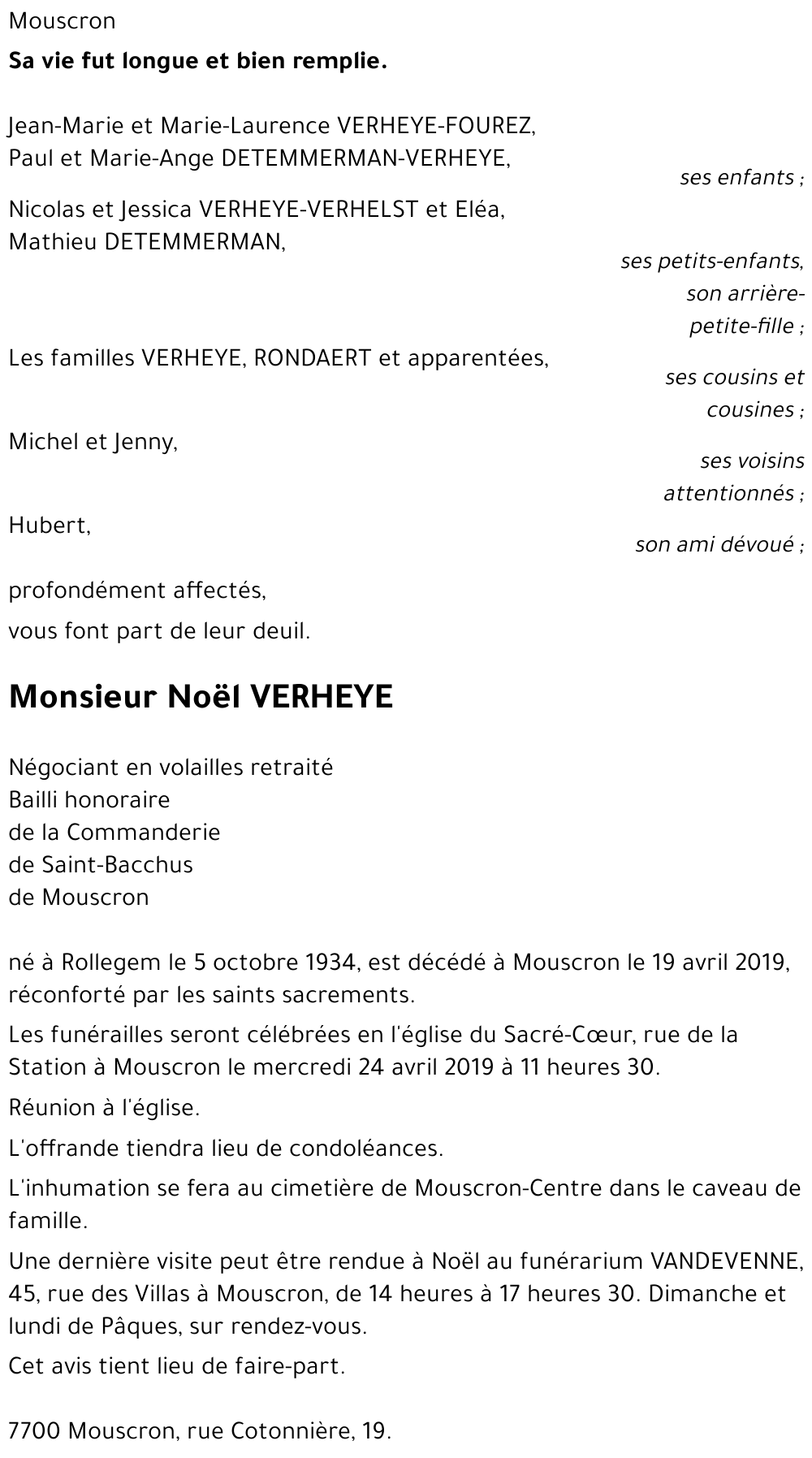 Noël VERHEYE