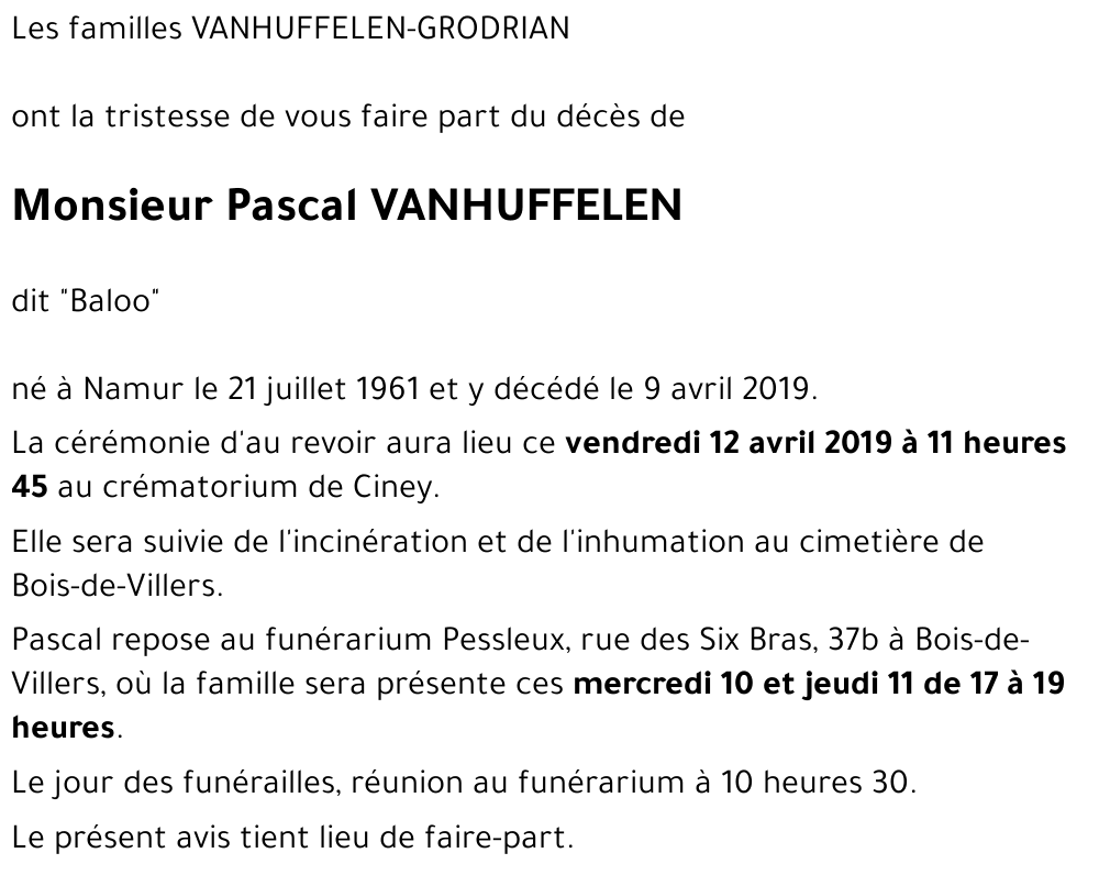 Pascal VANHUFFELEN
