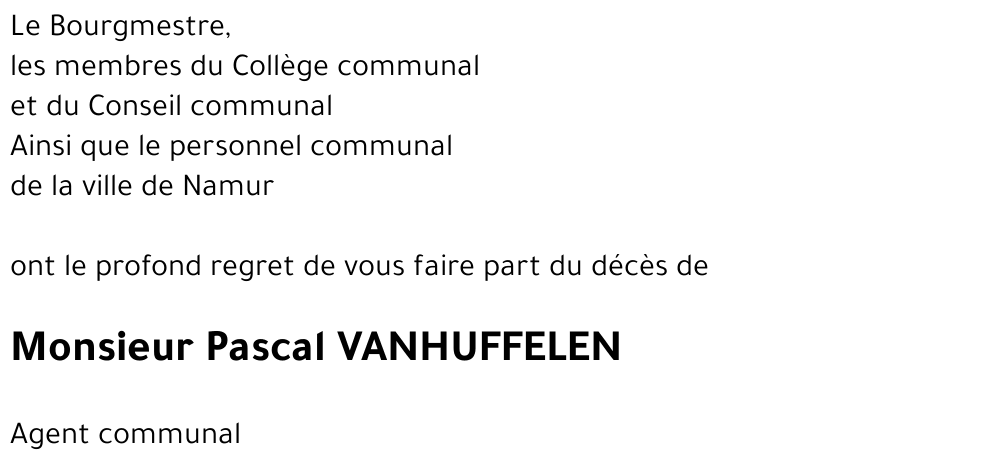 Pascal VANHUFFELEN