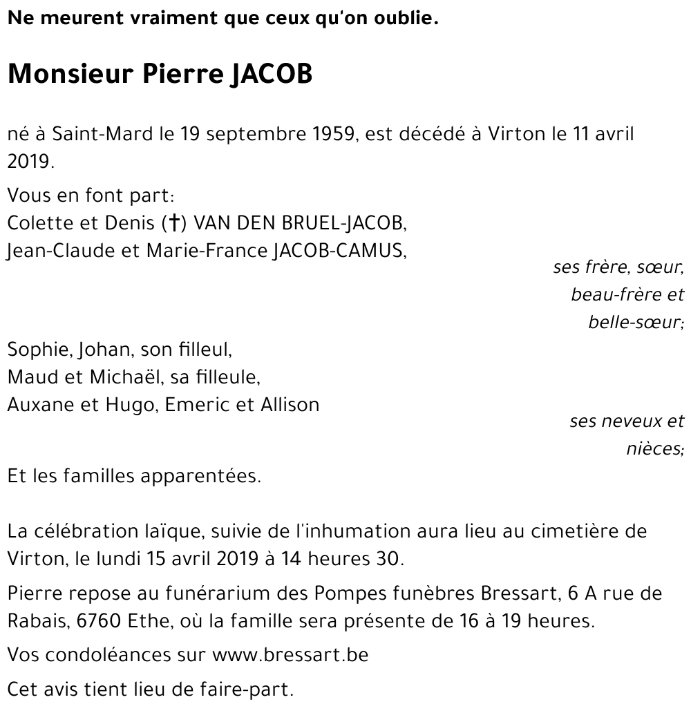 Pierre JACOB 