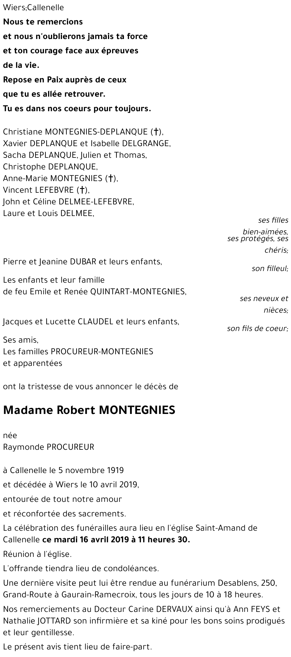 Raymonde PROCUREUR