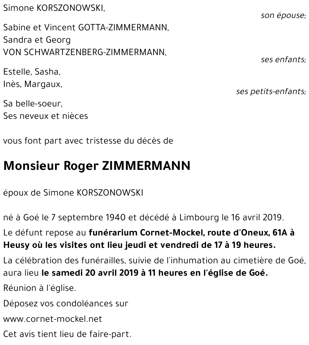 Roger ZIMMERMANN