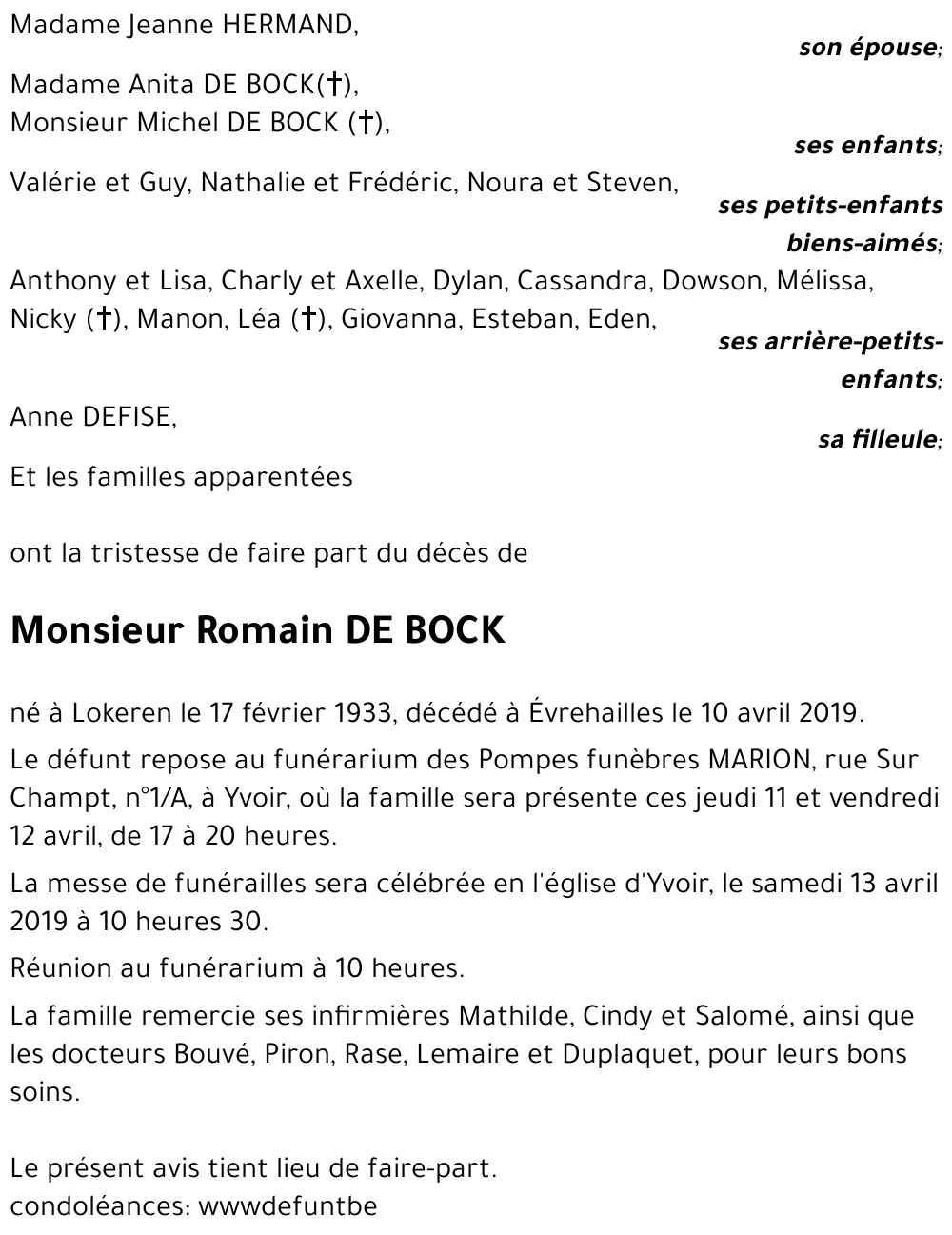 Romain DE BOCK