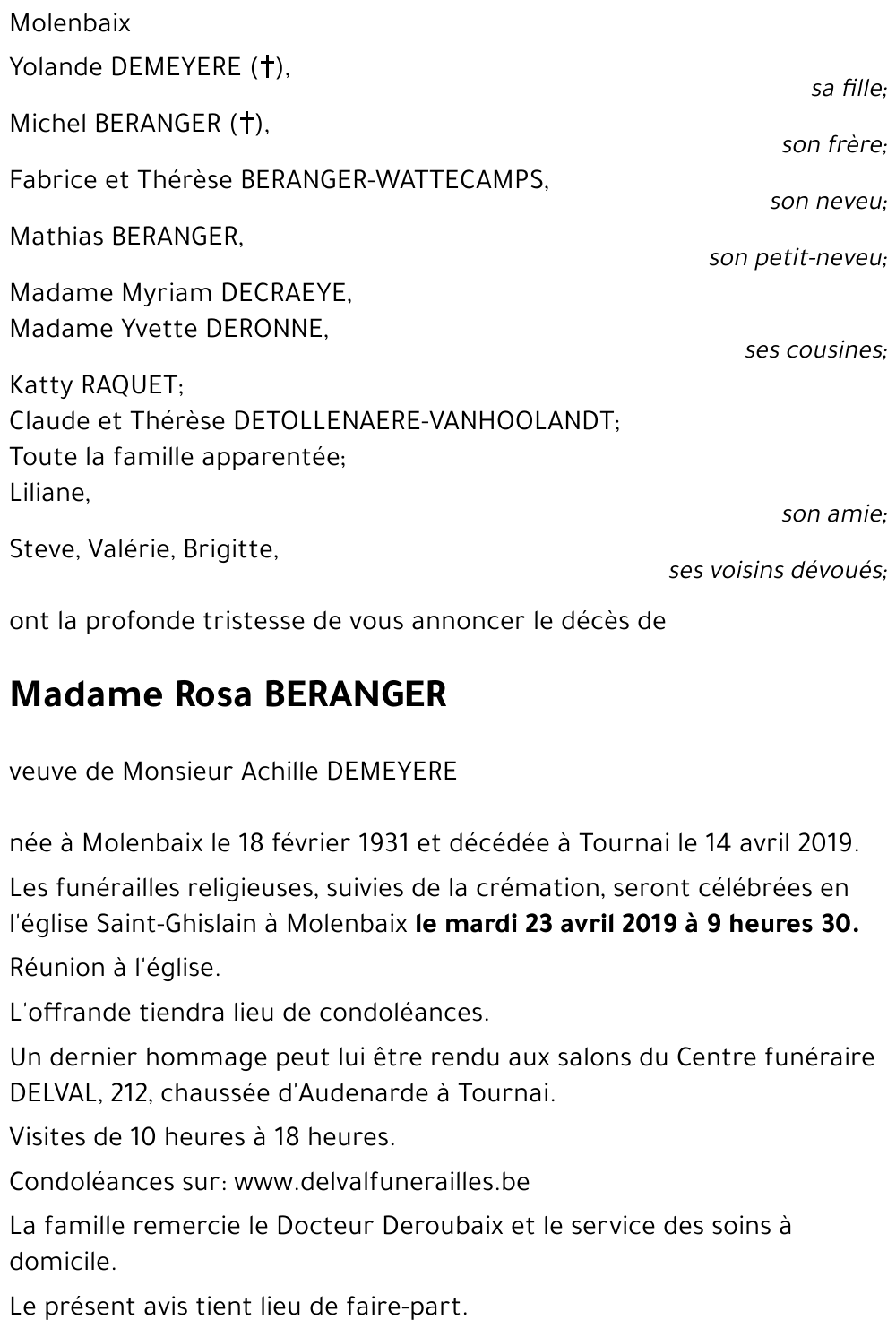 Rosa BERANGER