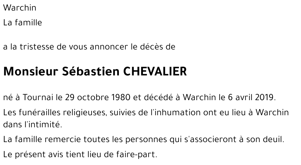 Sébastien CHEVALIER