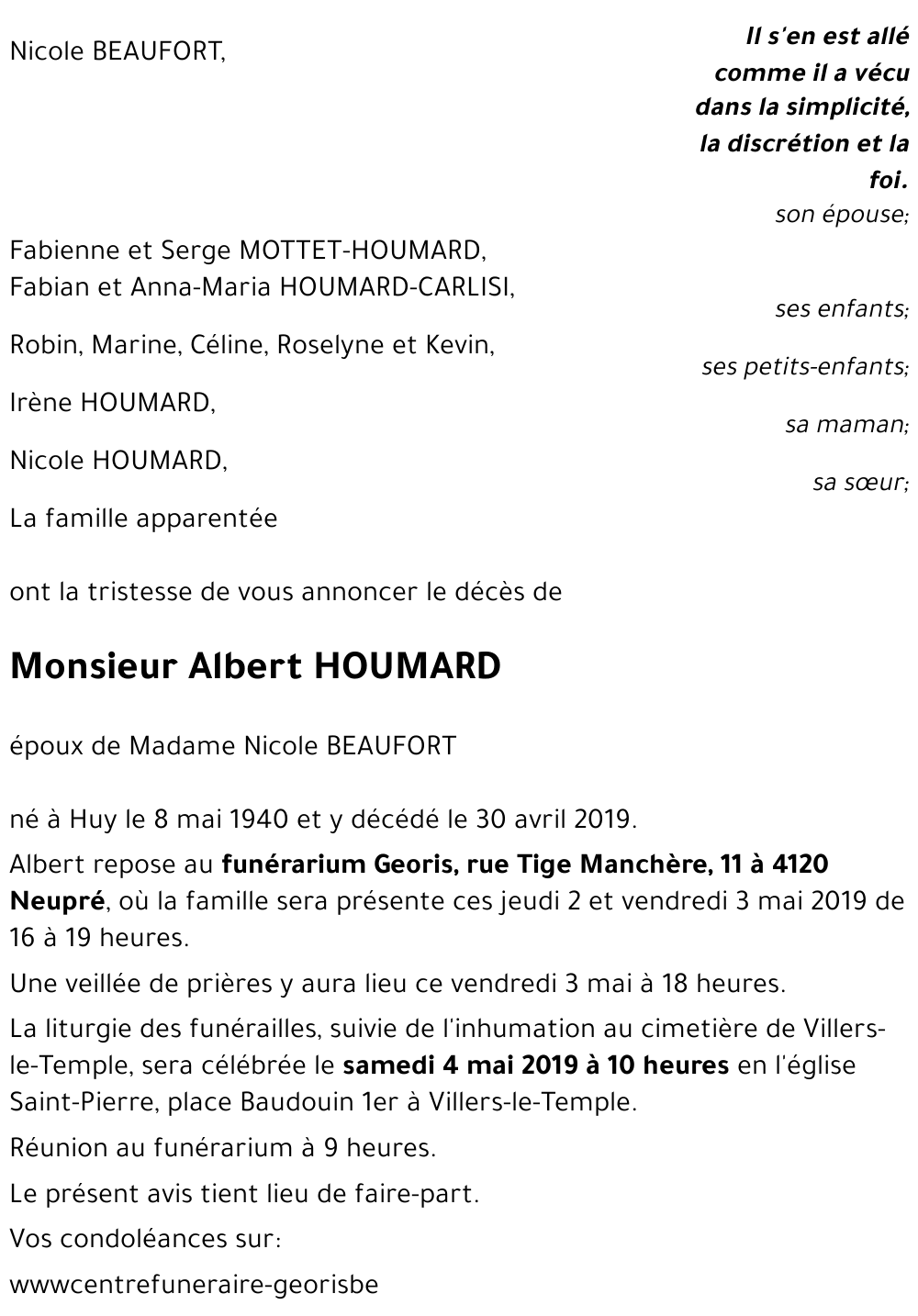 Albert HOUMARD