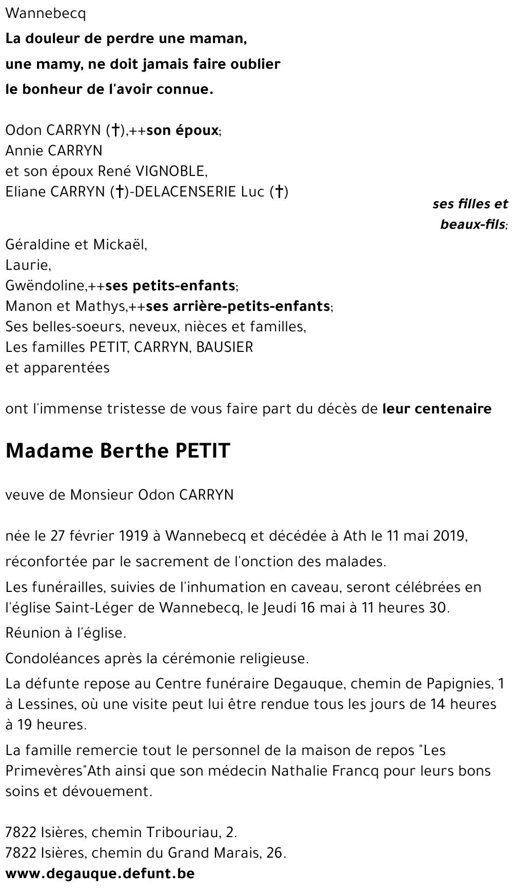 Berthe PETIT