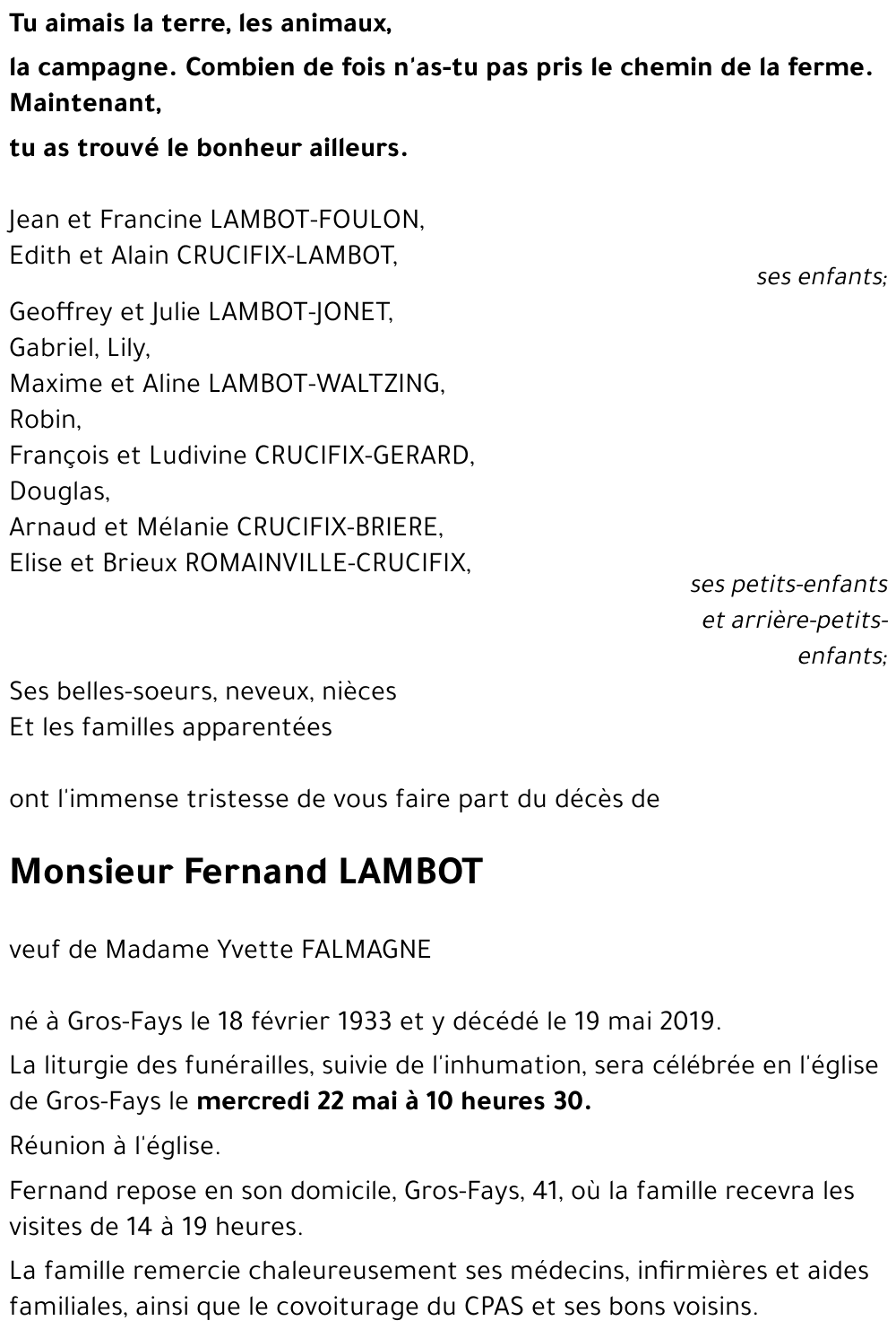 Fernand LAMBOT