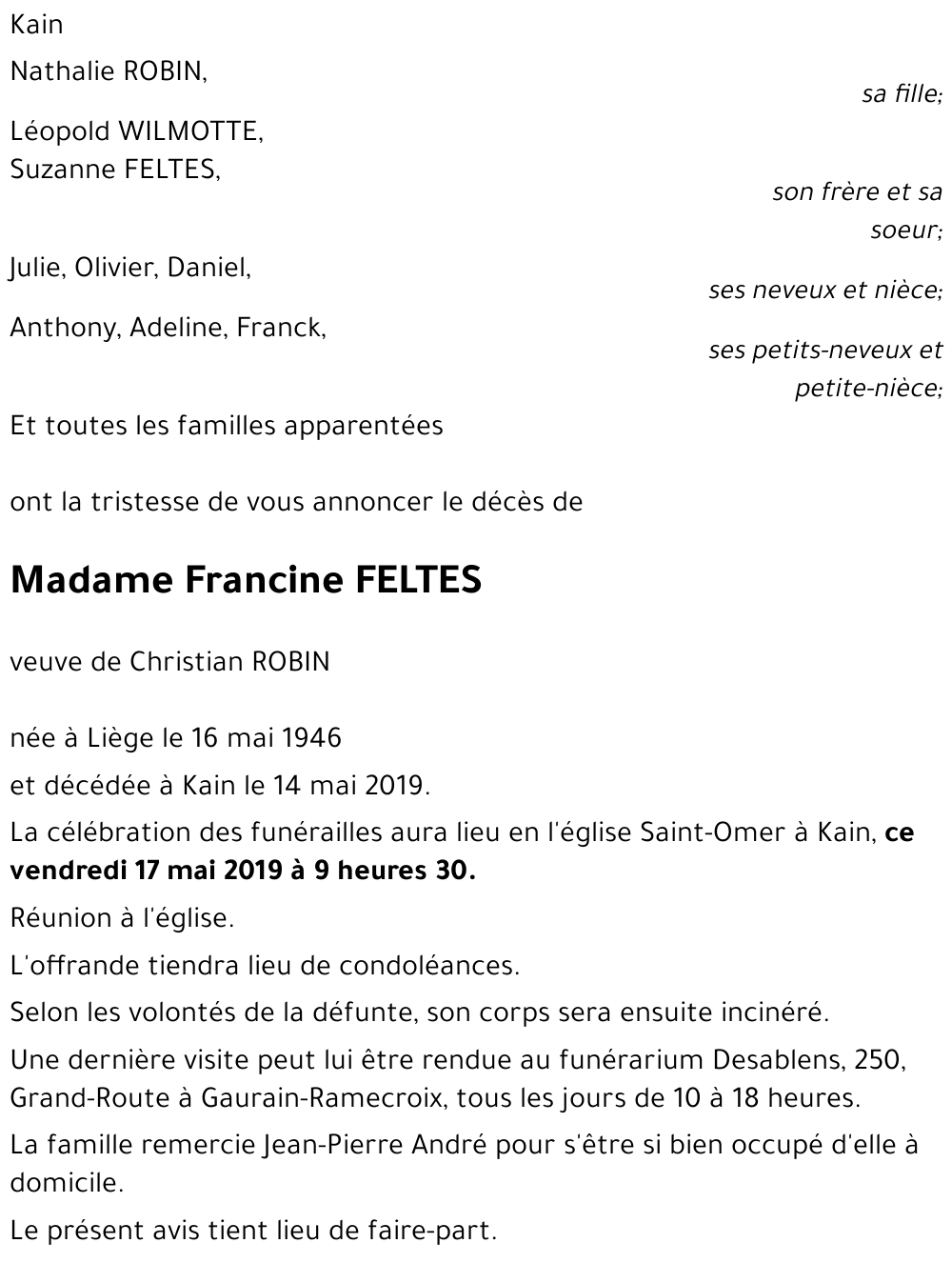 Francine FELTES