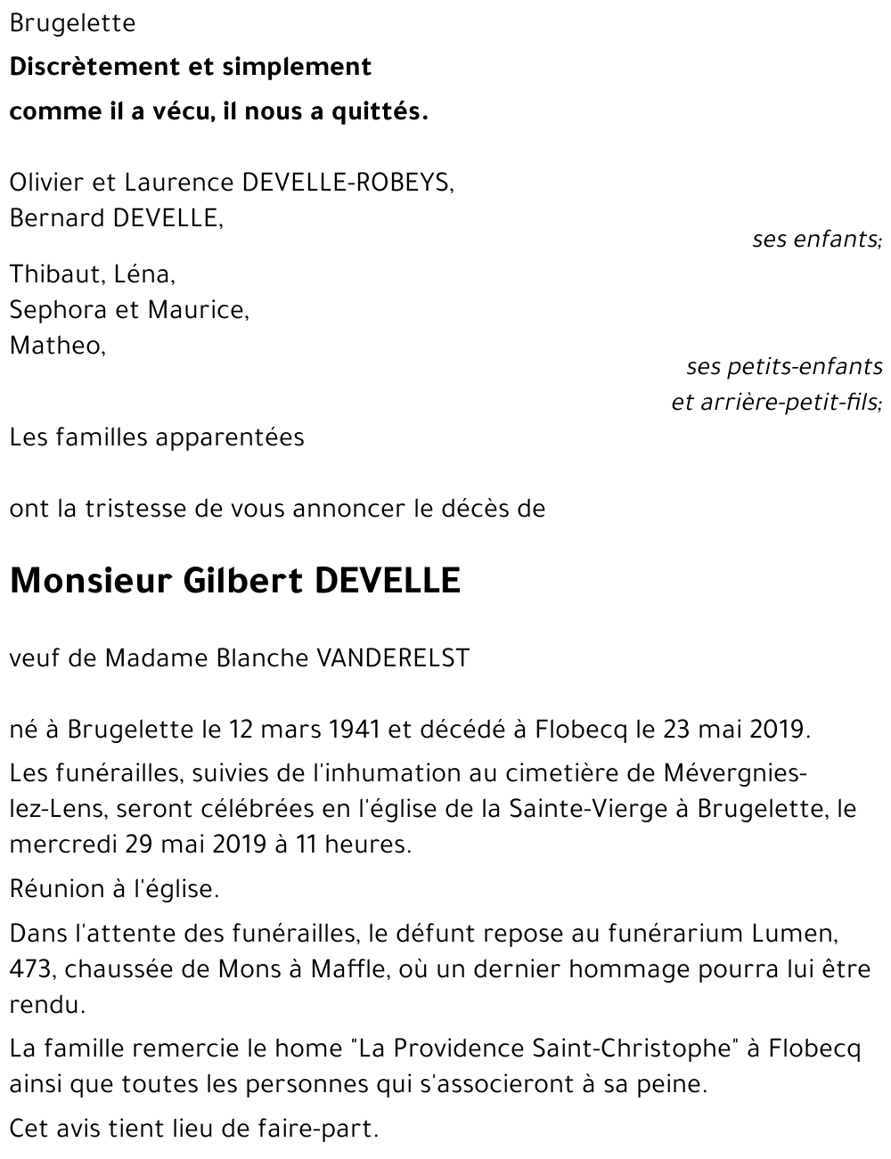 Gilbert DEVELLE