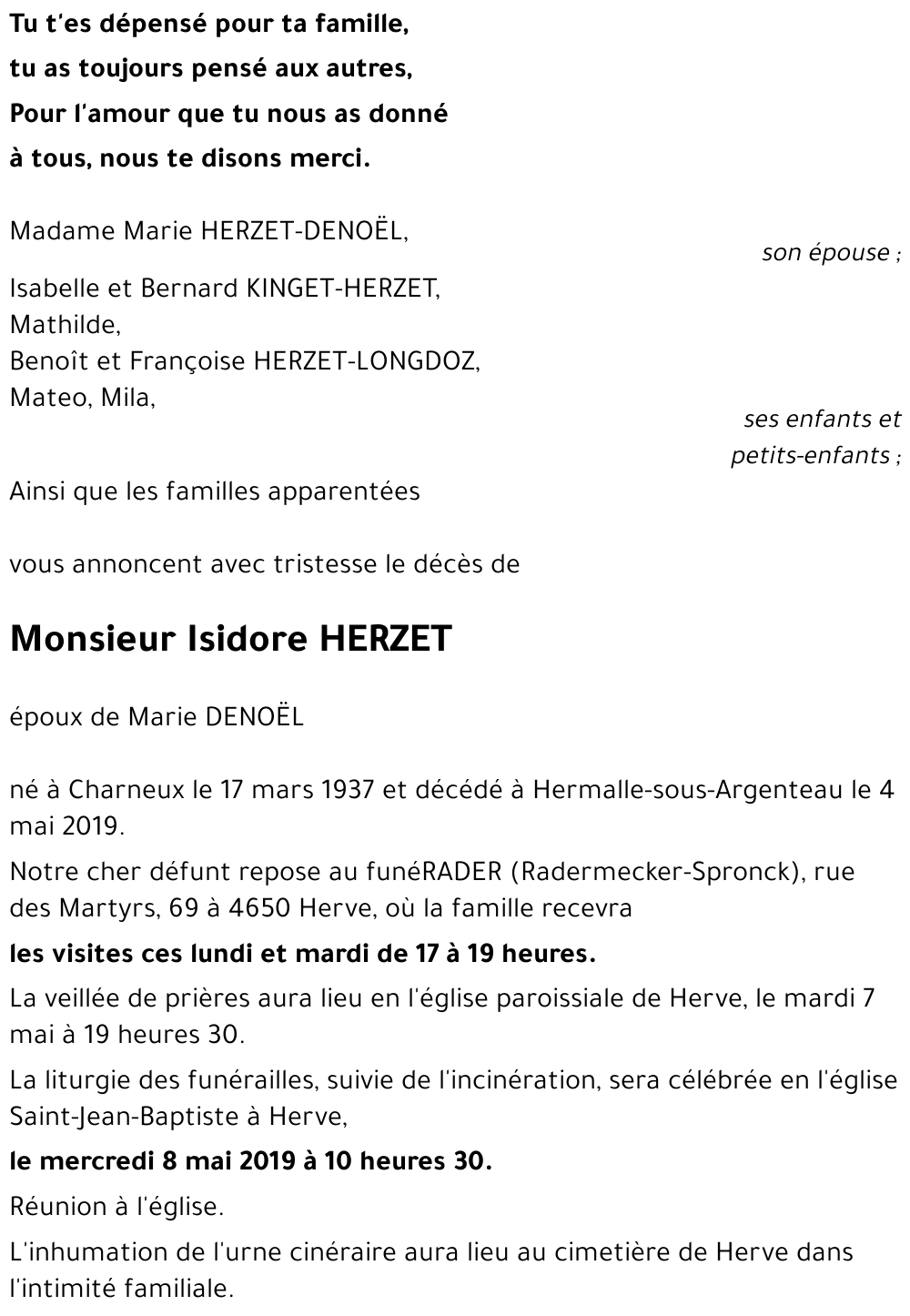 Isidore HERZET